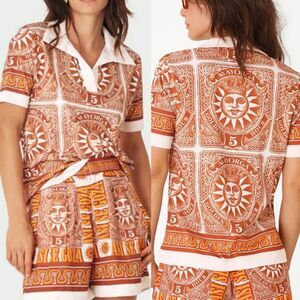 Mayorga Goza Polo T-Shirt in the Terracota resort wear women’s M